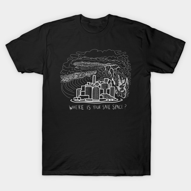 "Where Is Your Space Space?" Climate Change Apocalypse T-Shirt by Boreal-Witch